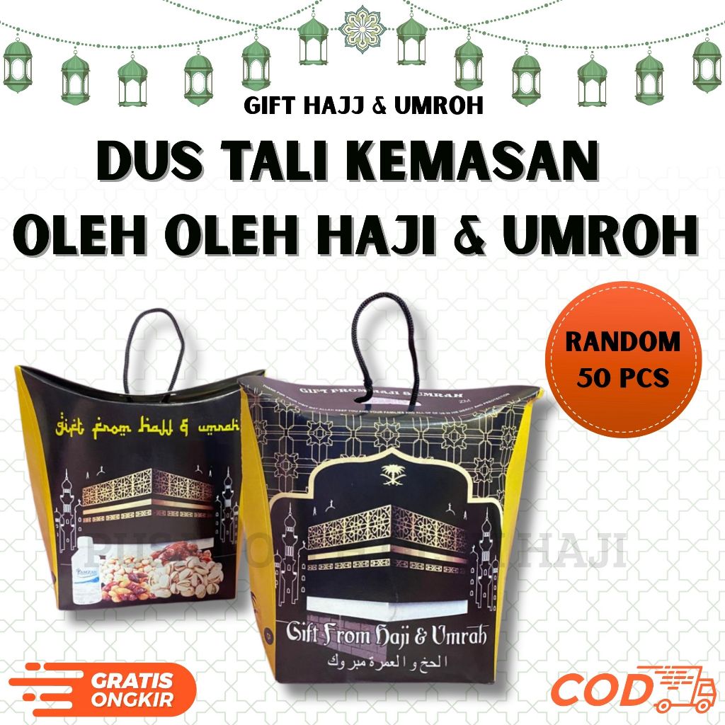 

KEMASAN DUS TALI ISI 50 PCS I DUS JINJING UNTUK OLEH OLEH HAJI I DUS SOUVENIR HAJI ISI 1 PACK 50PCS HAMPERS