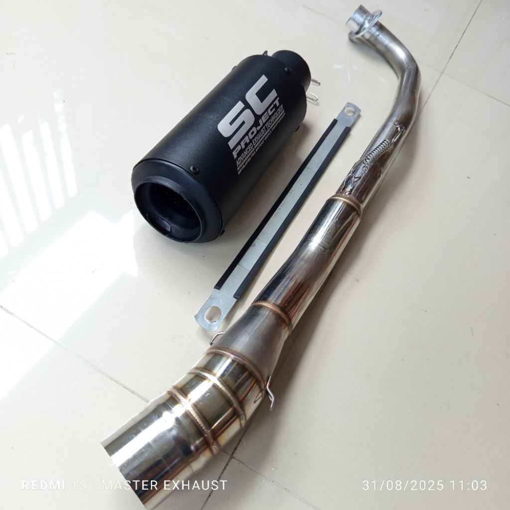 KNALPOT RACING SC PROJECT BLACKDOP COATING FULL SYSTEM BEBEK SERIES