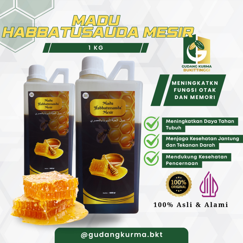 

Madu Habbatussauda Mesir 1kg – 100% Original Premium