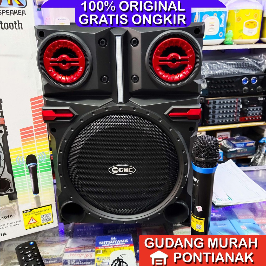 Speaker GMC 897R aktif portable 8 inch 8" Bluethoot Meeting pengeras suara