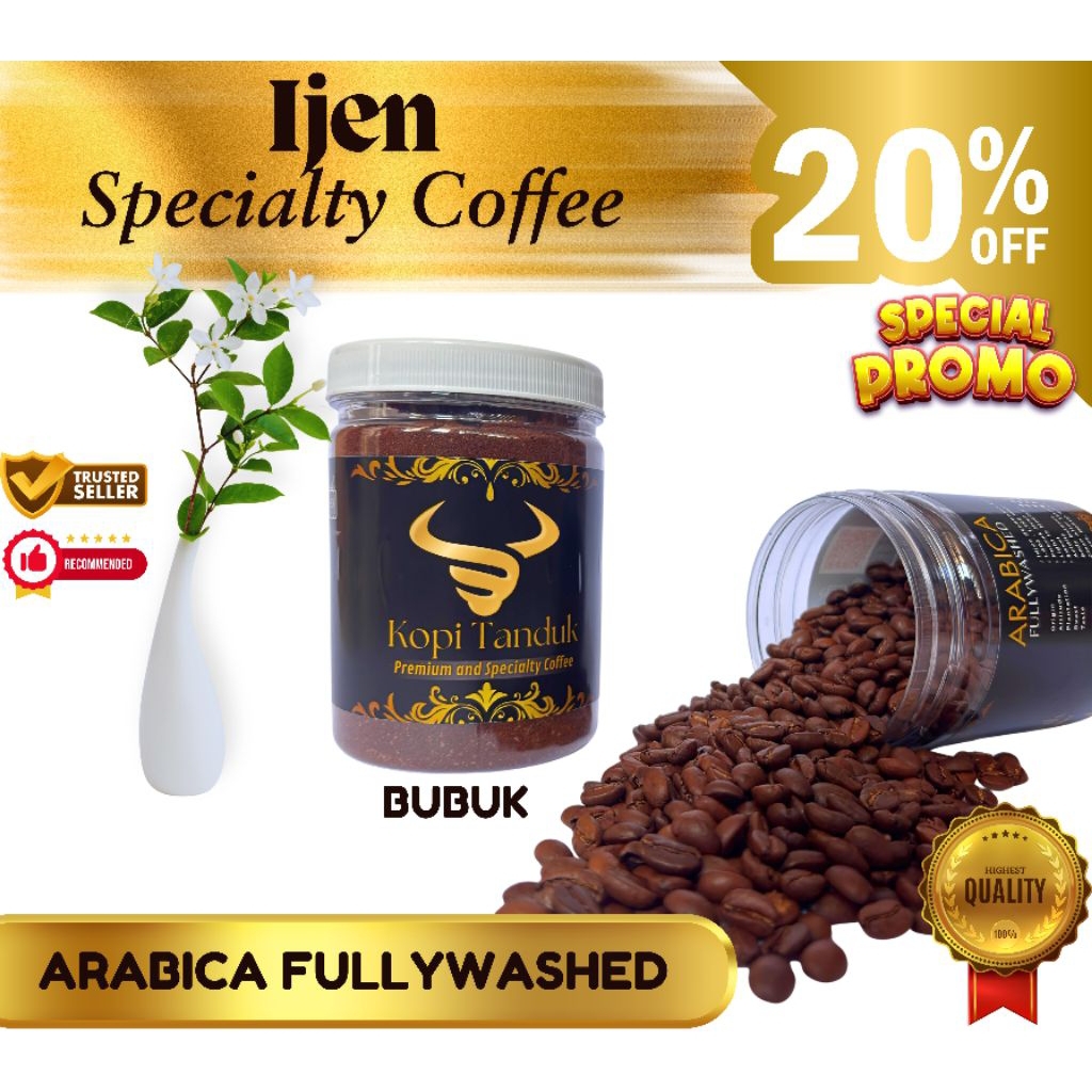 

Kopi Tanduk - Kopi IJEN Specialty Arabica - Kopi Bubuk Arabika 250gr.
