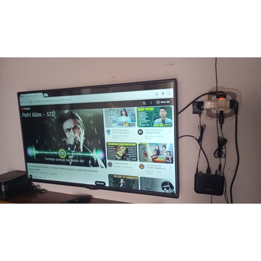 Tv LG 42inch tipe 42LB550A +Stb android tv M8 plus free paking kayu