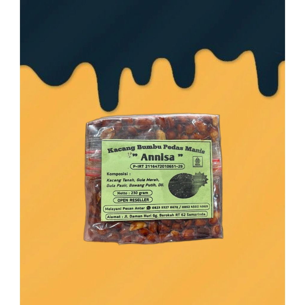 

Kacang Bumbu Pedas Manis Annisa 230gr
