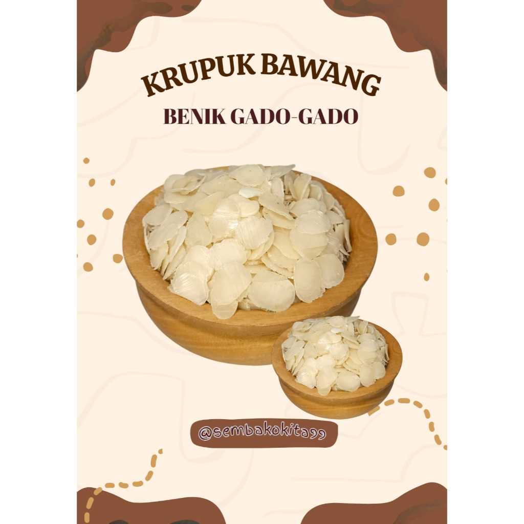 

Kerupuk Mentah Kerupuk Bawang Benik Gado-gado Putih 250g, 500g, 1Kg