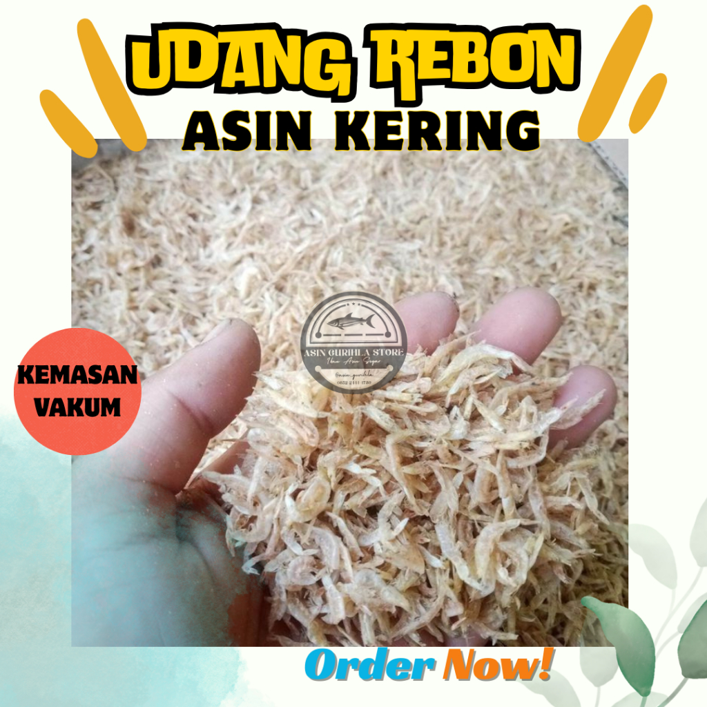 

Ikan Asin Udang Rebon Kering Kemasan Vakum | 100gr - 250gr - 500gr