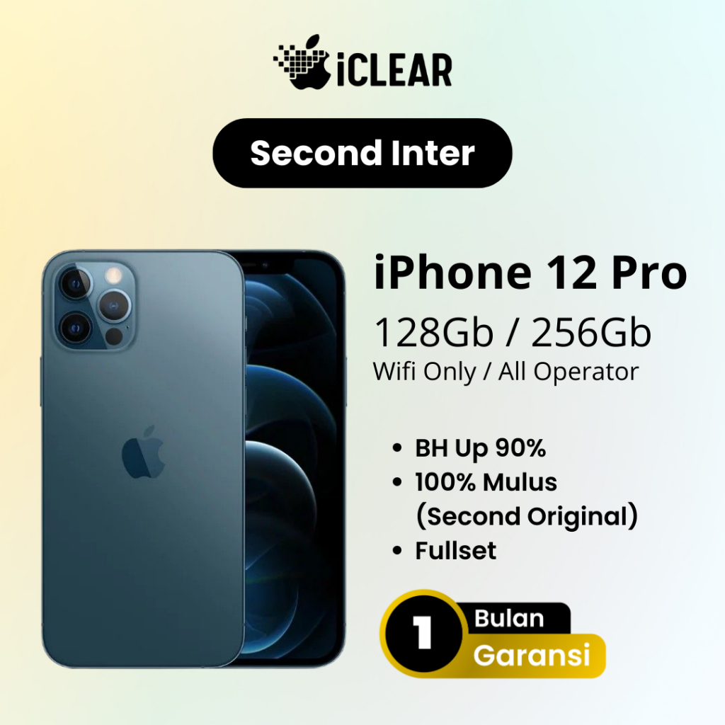 iPhone 12 PRO Inter 128Gb 256Gb Second Fullset Mulus Bergaransi