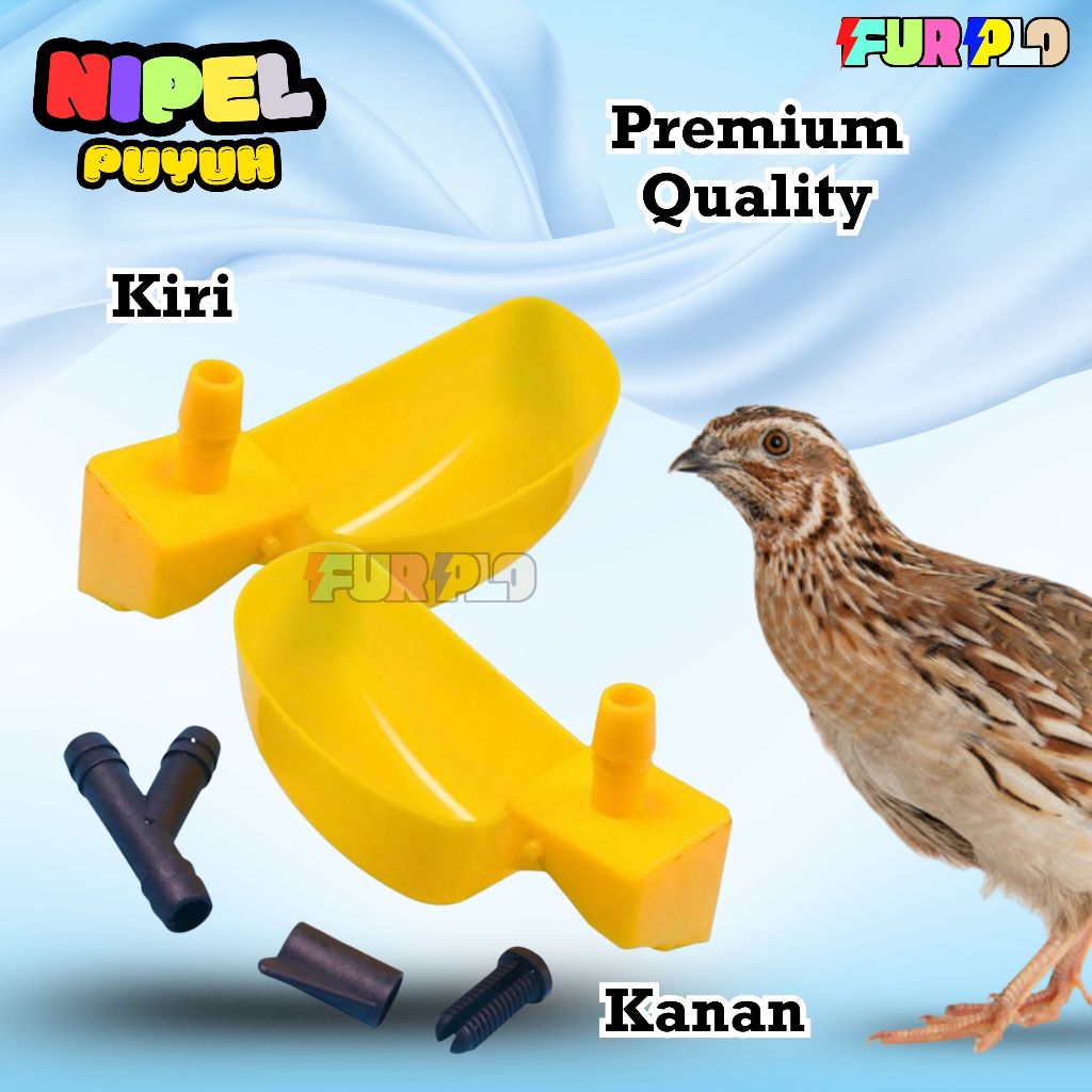 Nipel Puyuh Nepel Alat Tempat Minum Puyuh Ternak Hewan Peliharaan Furplo