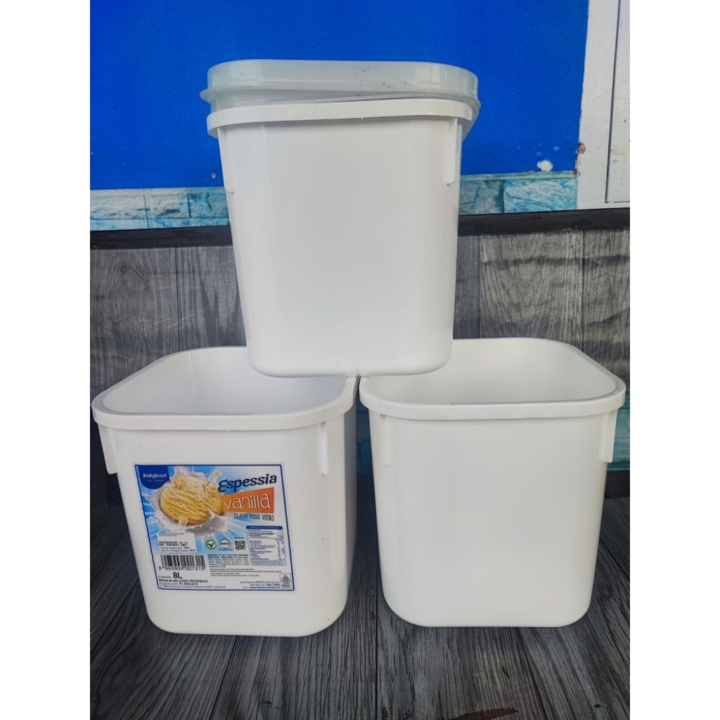 Ember kotak bekas ice cream, serbaguna bersih