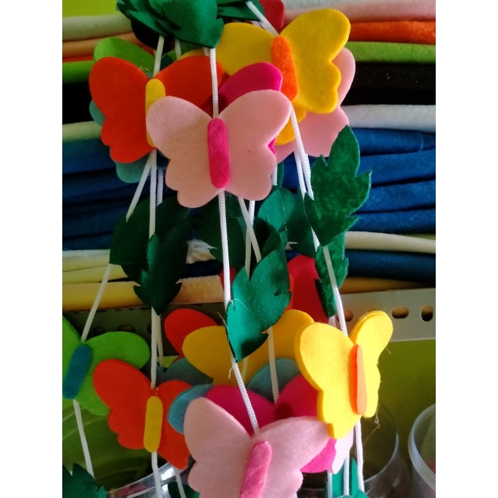 Tirai jendela kain flanel/tirai kelas//Tirai kupu