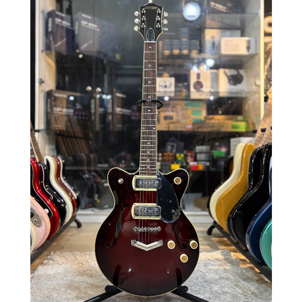 Gretsch G2655-P90 Streamliner Center Block Jr Double Cut Claret BurstMade In Indonesia