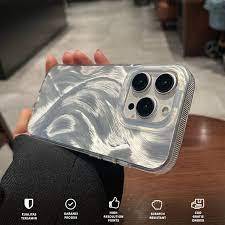 |Smart|   Silver Feather Hologram Case for [ REALME 2 PRO / REALME 5 / REALME 5i / REALME 5S / REALM