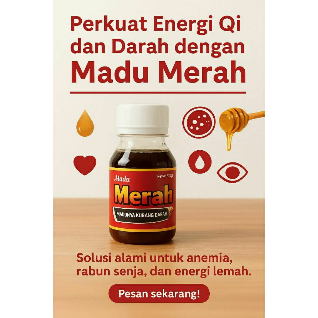 

KURANG DARAH ANEMIA MADU TAMBAH DARAH, MADU MERAH!