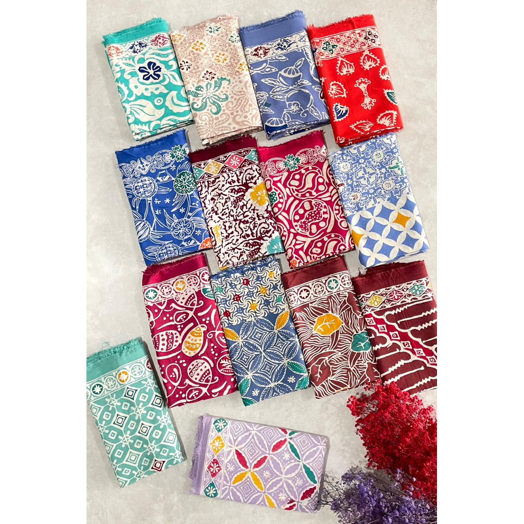 kain batik paris cap colet set viscose polos