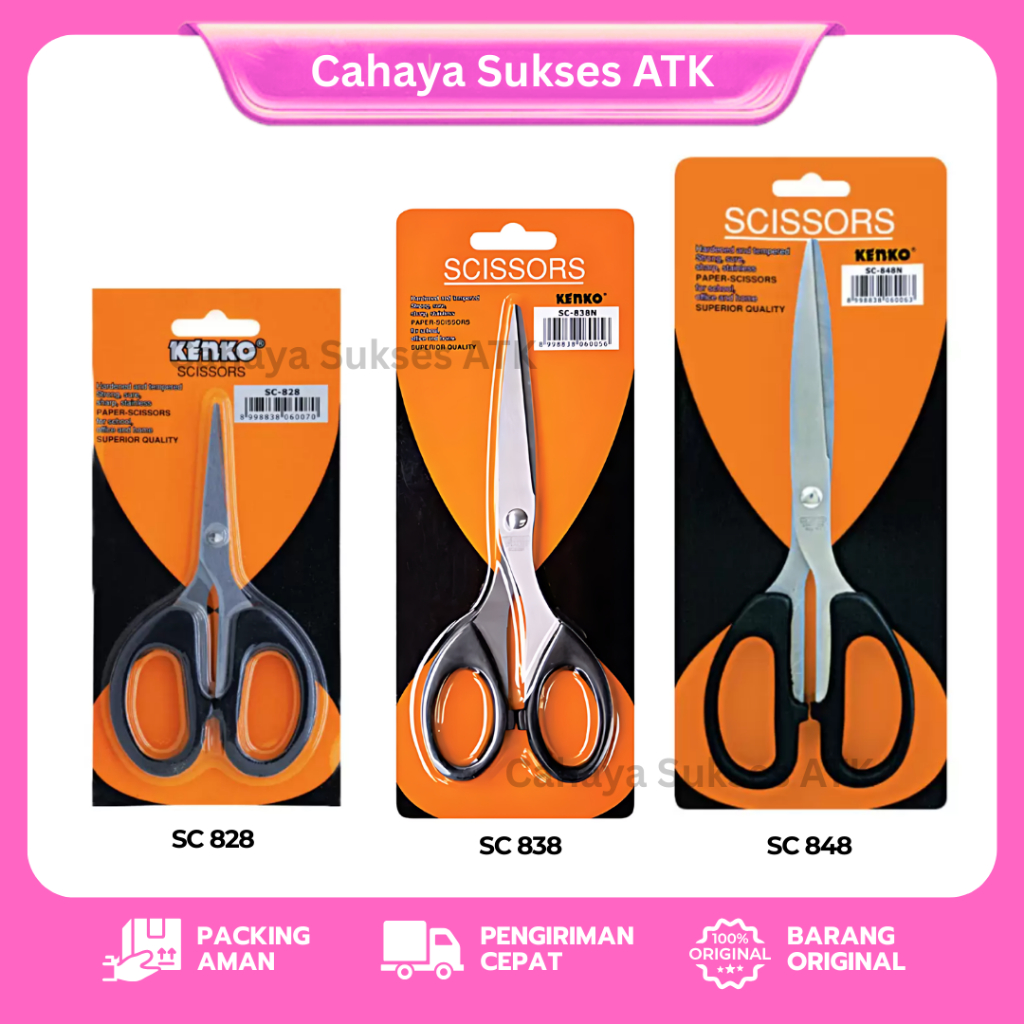 

Kenko Gunting / Scissor 828 / 838 / 848 – Kecil Sedang Besar Small Grip