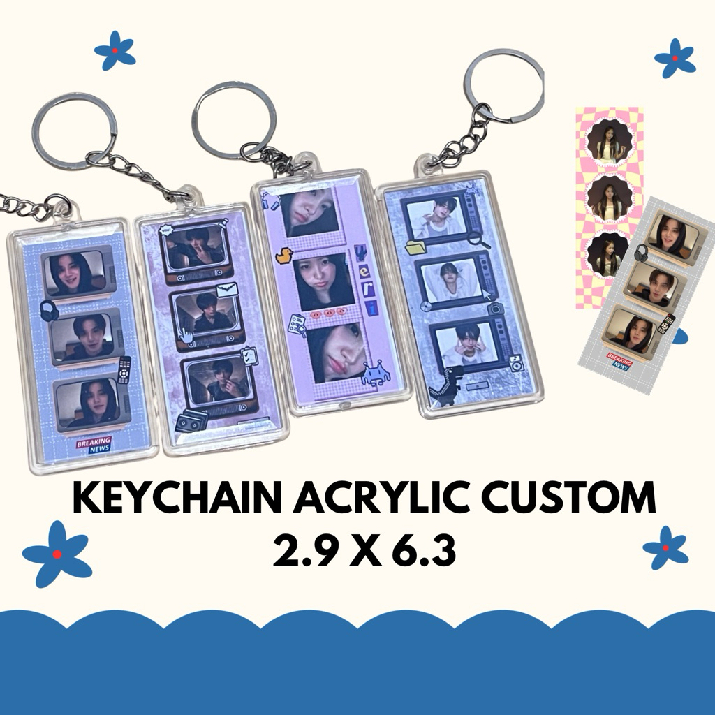 Keychain Acrylic Custom | Photostrip Keychain