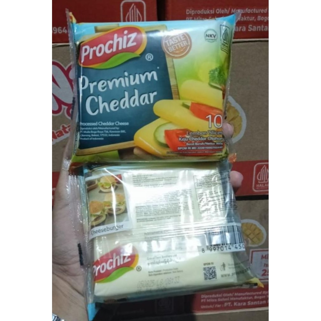 

keju prochiz premium cheddar isi 10 slice
