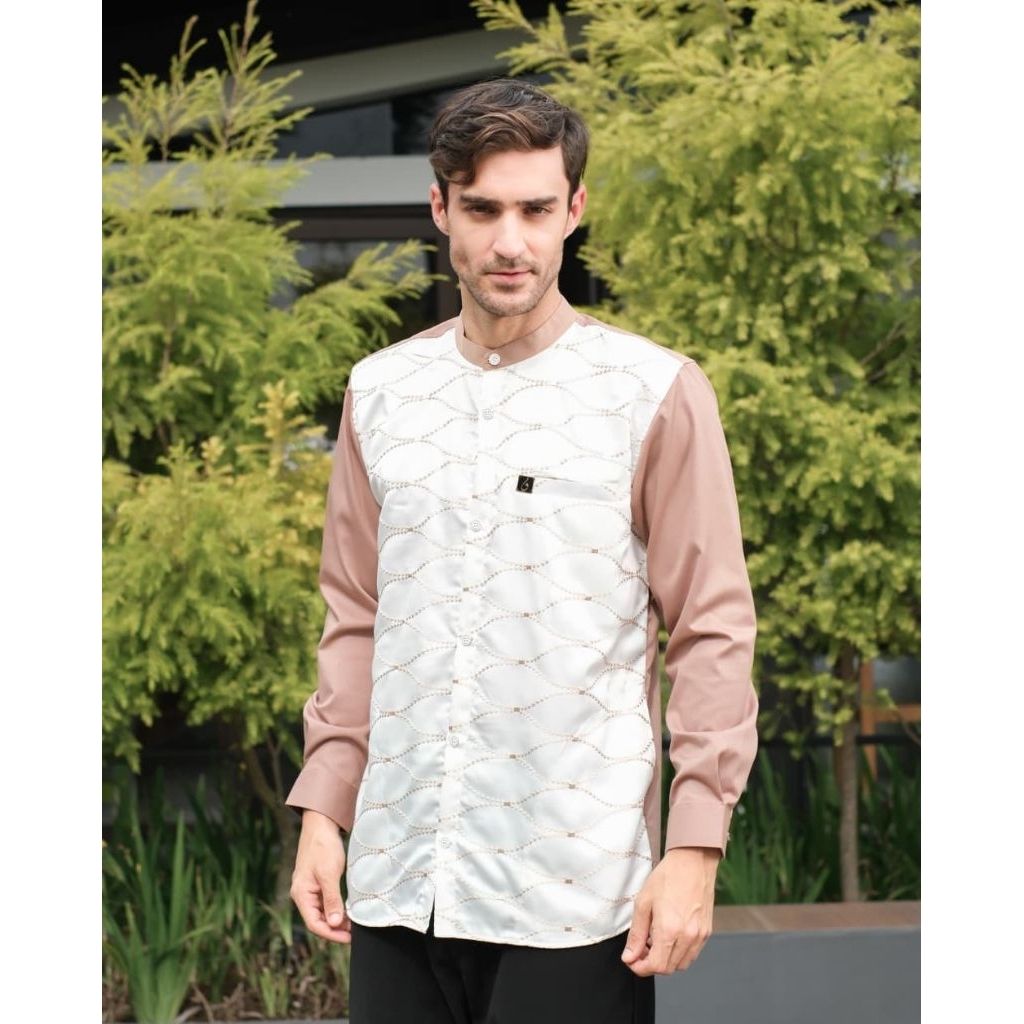 KEMKO AHLAN/KEMKO BRUKAT PUTIH KMB MOCCA/KEMEJA KOKO BRUKAT/KEMKO BORDIR AHLAN