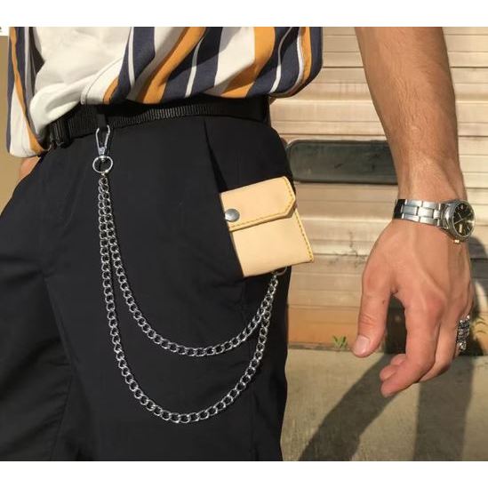 Kalung Rantai Celana Jean Pria Dewasa / Rantai Pengaman Dompet Pria 2 layer/Rantai dompet