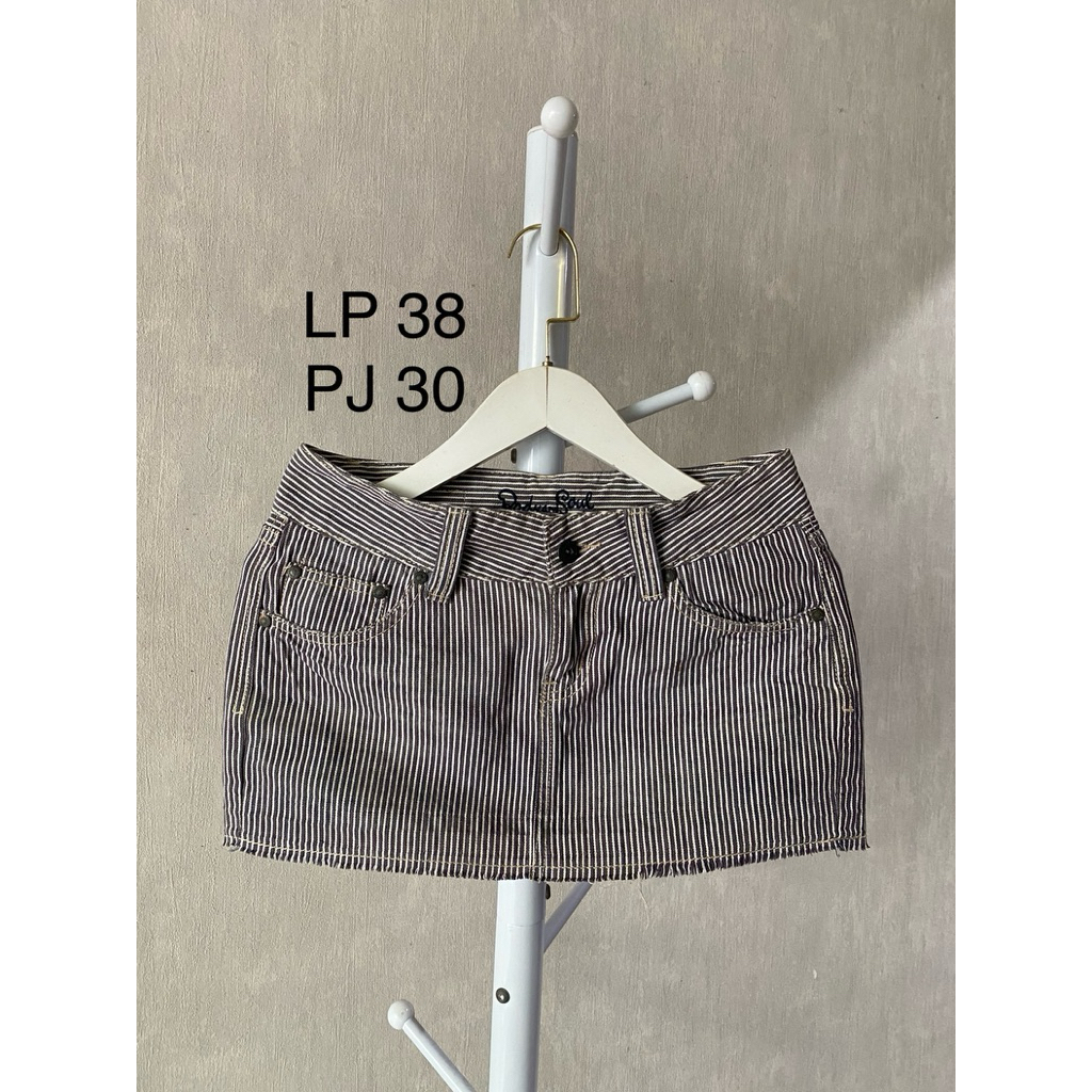 rok mini garis-garis