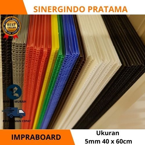 

impraboard / infraboard Corrugated / Papan Impraboard potongan / ukuran 5mm 40 x 60cm