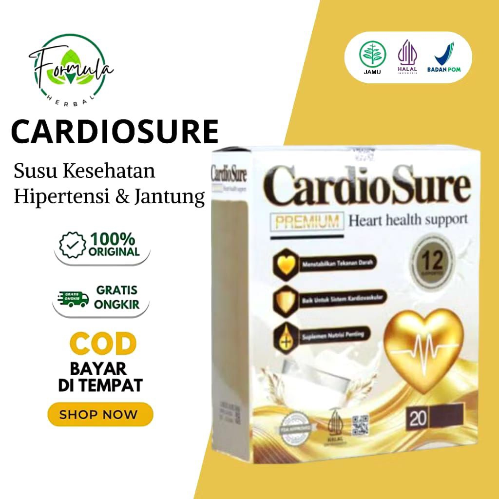 

Cardiosure Asli Original Susu Khusus Untuk Jantuk Koroner Hipertensi Kolesterol