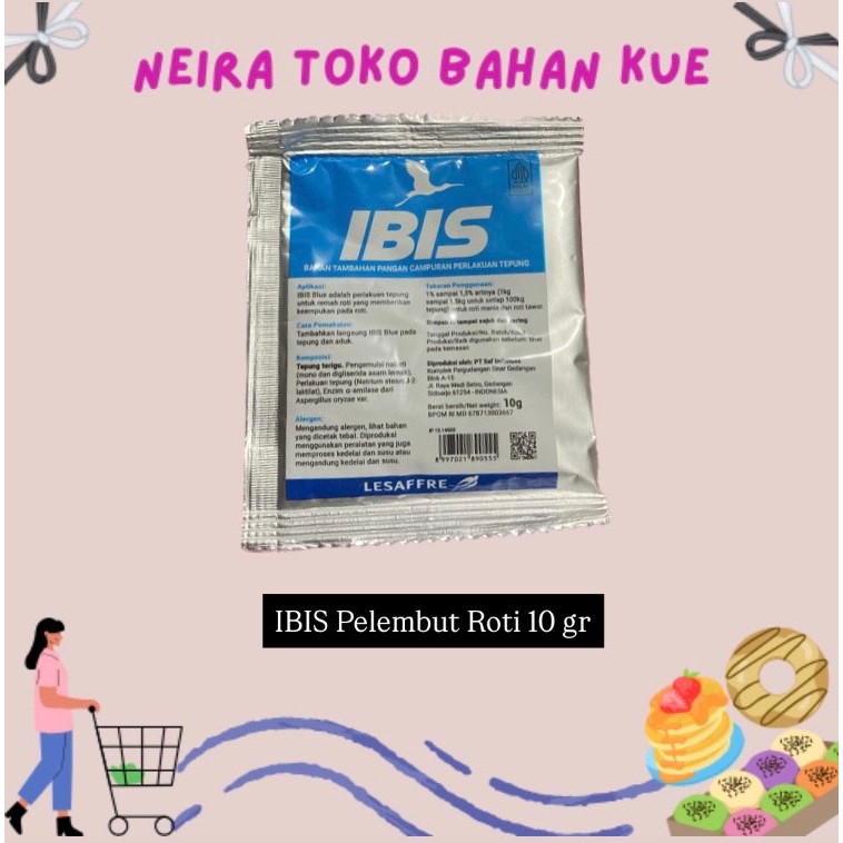 IBIS BREAD IMPROVER/PELEMBUT ROTI 1 SACHET 10 GR