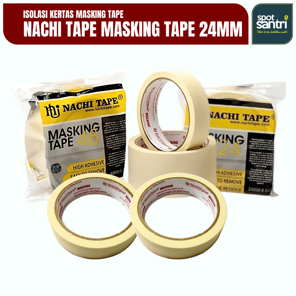 

Isolasi Kertas Nachi Tape Masking Tape 24mm/ 20 Yard [PCS]