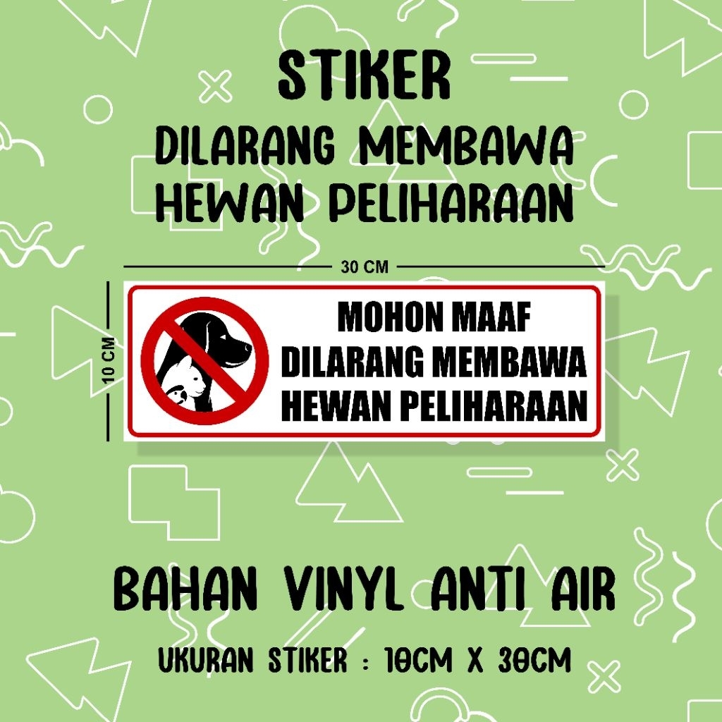

Stiker Dilarang Membawa Hewan Peliharaan Sticker Hewan Peliharaan Tidak Boleh Masuk Larangan Membawa