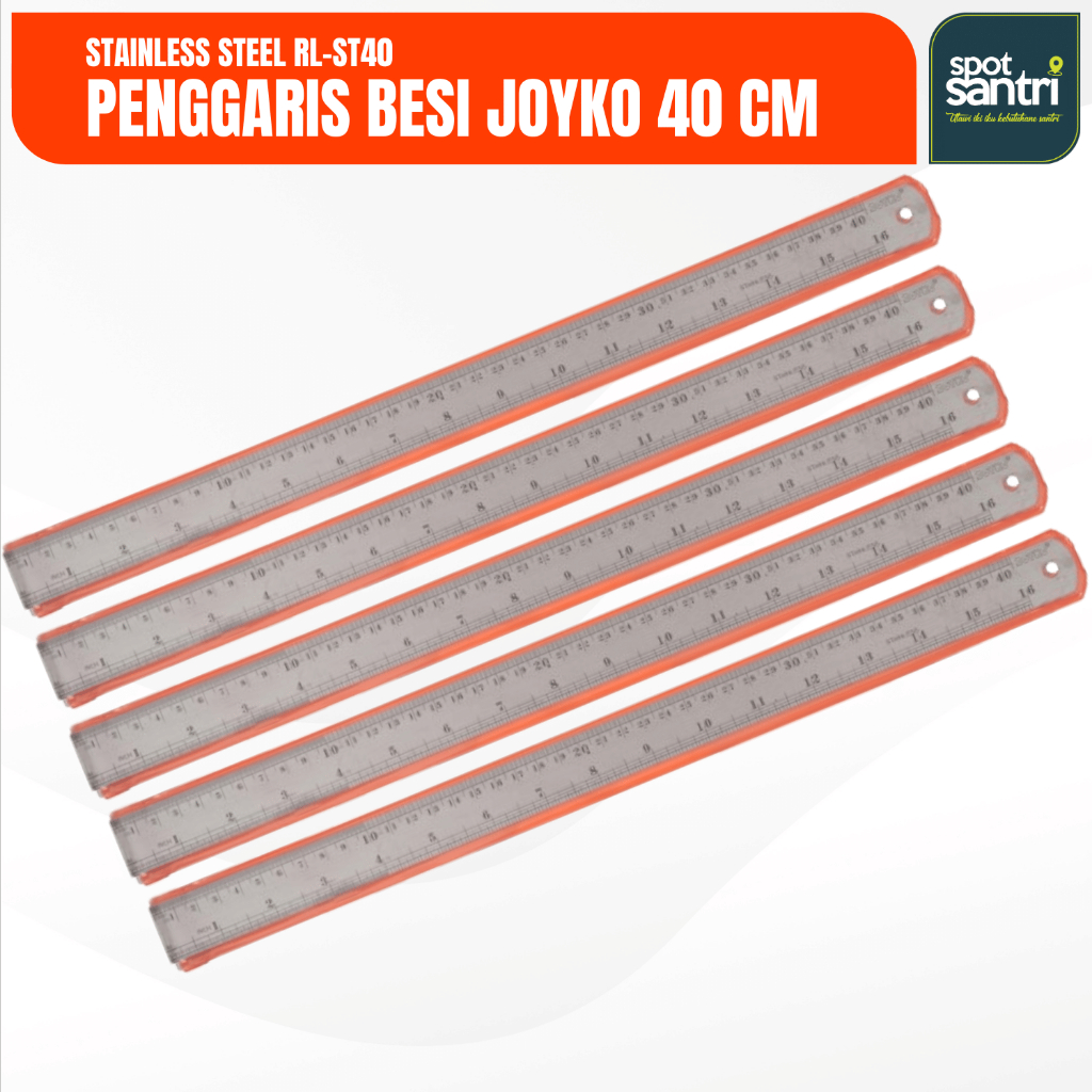 

Penggaris Besi Serbaguna Joyko Stainless Steel Super Kuat Berkualitas 40CM | [PCS]