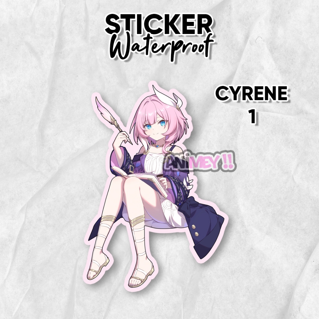 

Stiker Cyrene Game Honkai Star Rail / Sticker Anime Waterproof