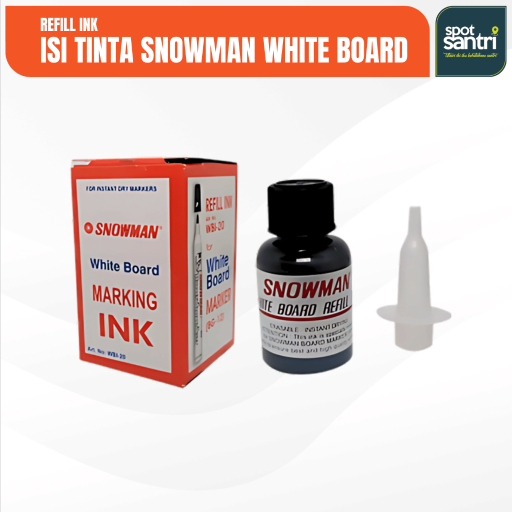 

Refill Isi Ulang Tinta Spidol Snowman White Board | Non Permanent Bisa dihapus [PCS]