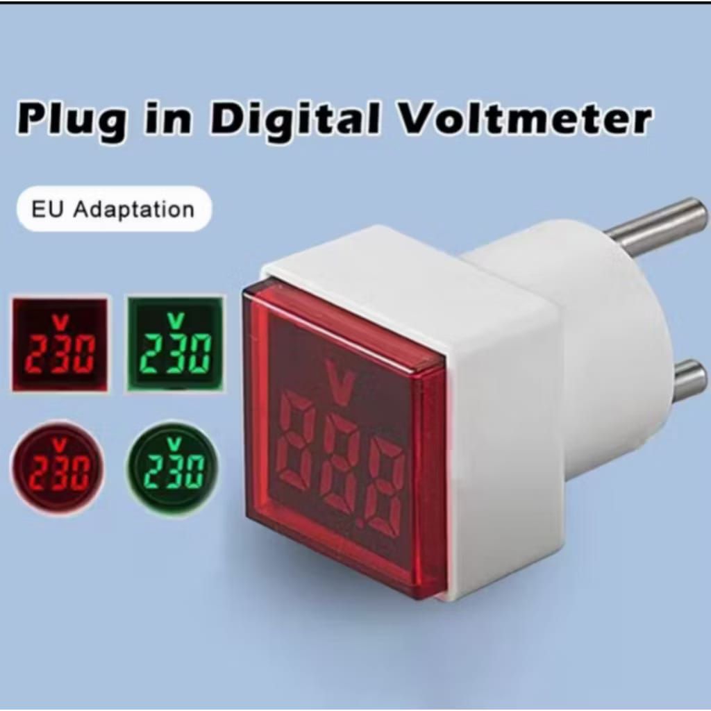 alat ukur tegangan listrik tinggal colok pnp colokan digital volt meter voltmeter tinggal colok