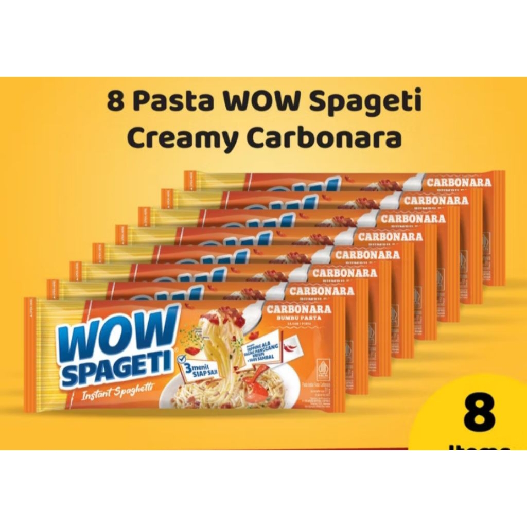 

Paket Wow spaghetti creamy carbonara isi 8pcs