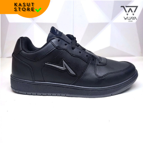 Ando Tricks Sepatu Sneakers Pria 39-43 | Sneakers Sekolah Hitam Polos Kasual