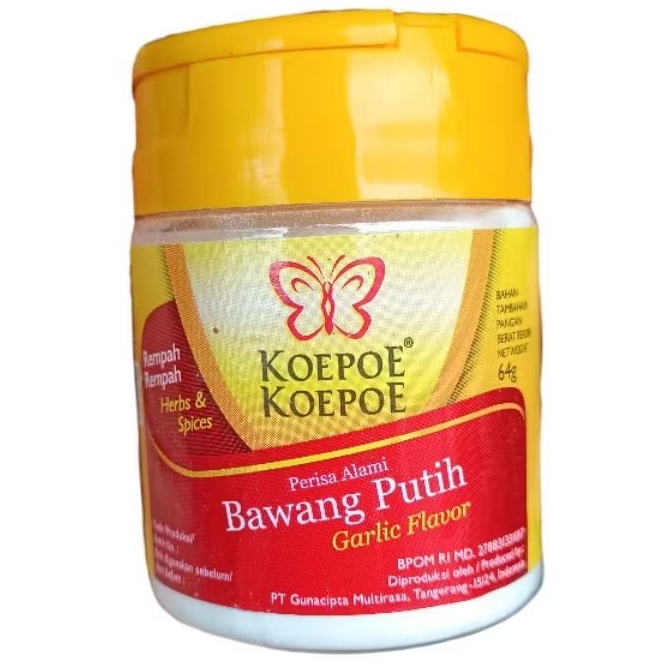 

Bawang Putih Bubuk 64gr Koepoe Koepoe Perisa Alami Bawang Garlic Flavor Kupu Kupu