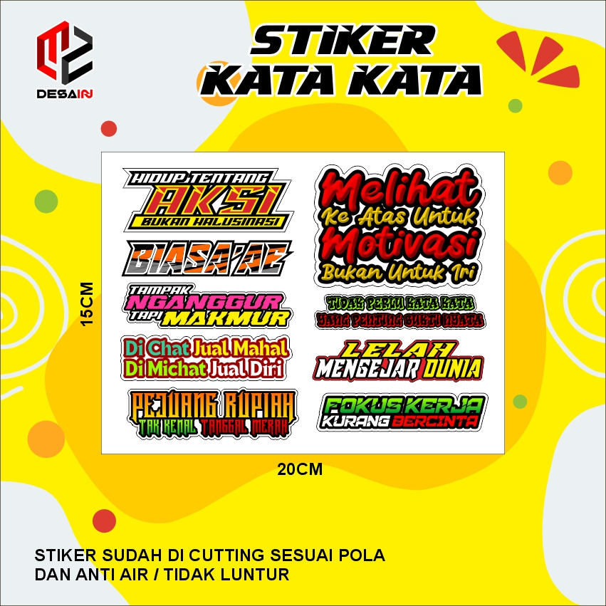 

STIKER KATA KATA TERBARU VIRAL CETAK CUTTING