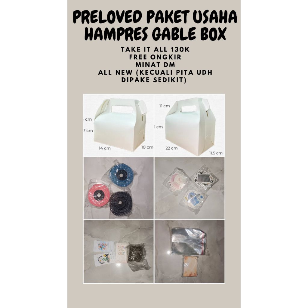

PRELOVED PAKET USAHA HAMPERS GABLE BOX (ALL NEW!!!!)