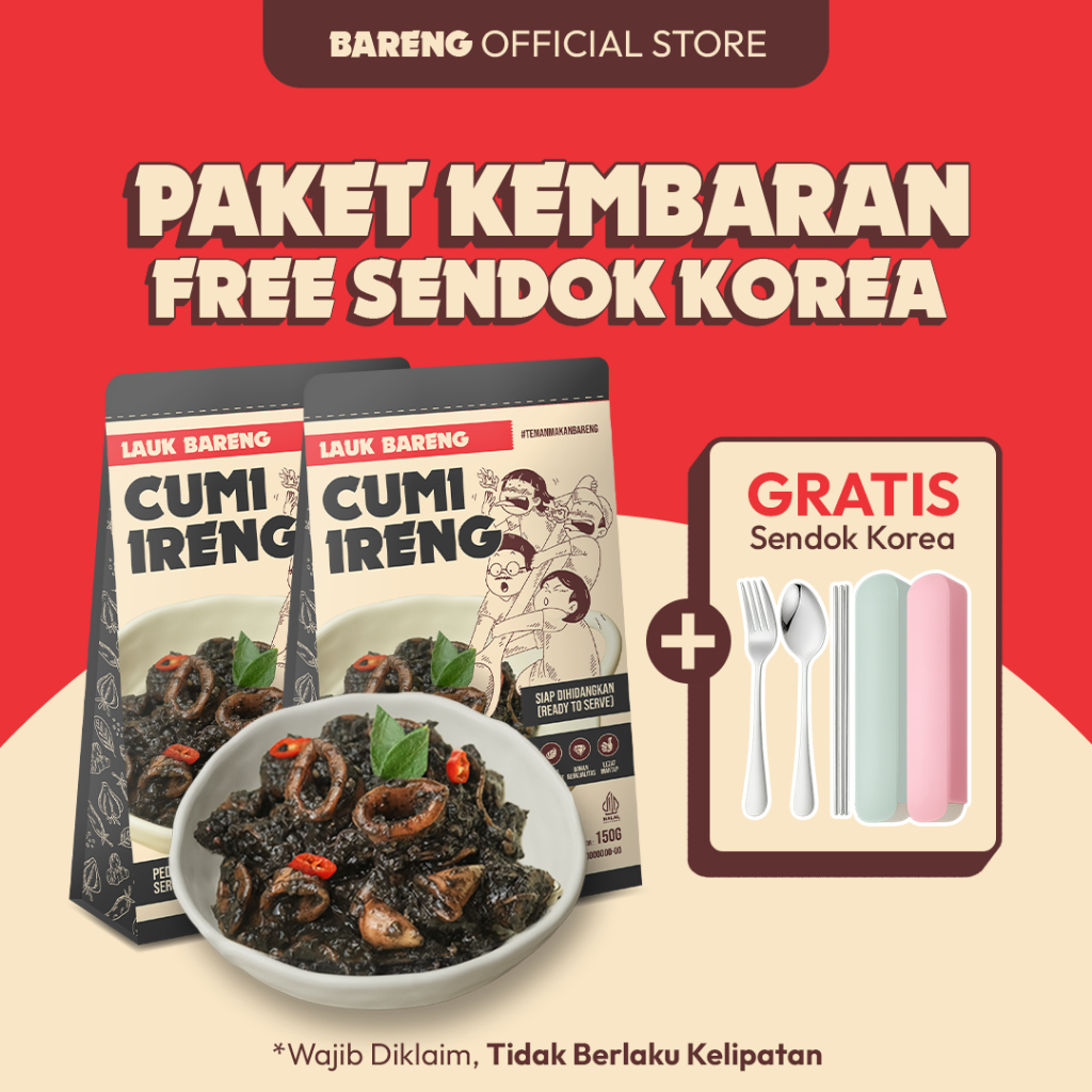 

[SEPTEMBER SALE] Lahap Bareng - Paket Kembaran 2 Lauk | Makanan Instant Ready to Eat, Real Food, Praktis & Tanpa Pengawet | Cumi Ireng Iga Sambal Cumi Pedas