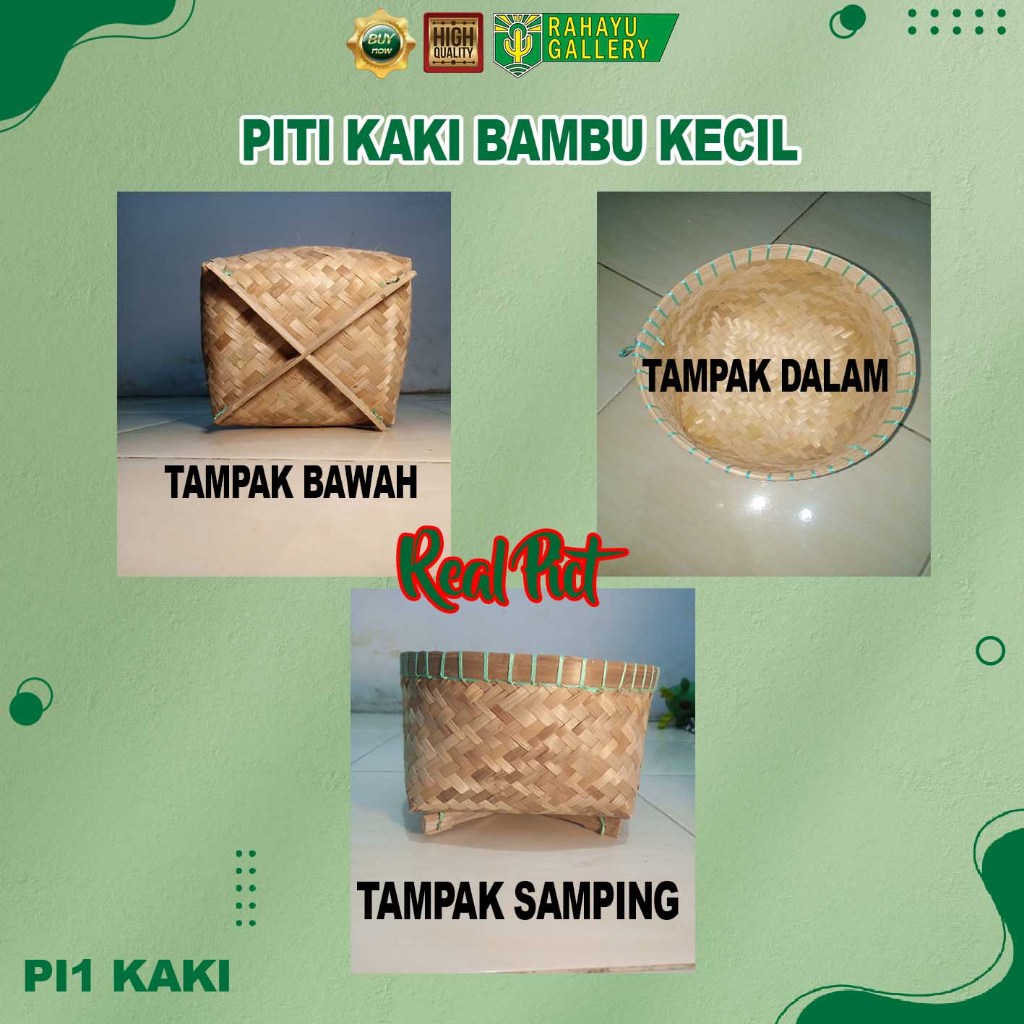 Wakul /Piti / Tompo/ Keranjang bambu kaki BESEK Bambu kerajinan bambu PI1