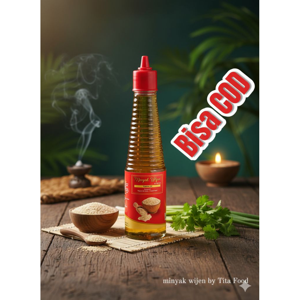 

Minyak Wijen Murni 100℅ 150ml cocok buat dimsum, wonton, mie gacoan, Seblak, nasi goreng dan bakso.