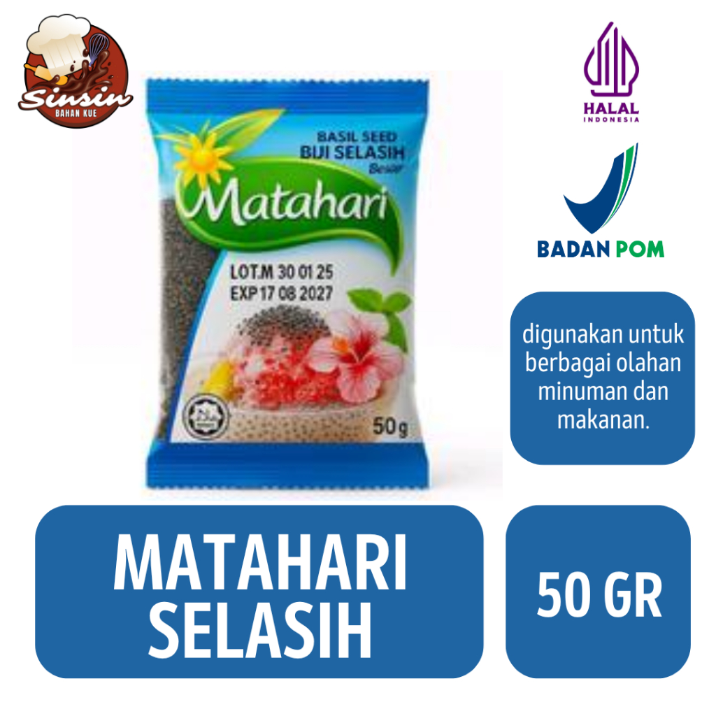 

Matahari Biji Selasih [50GR] / 1 PCS