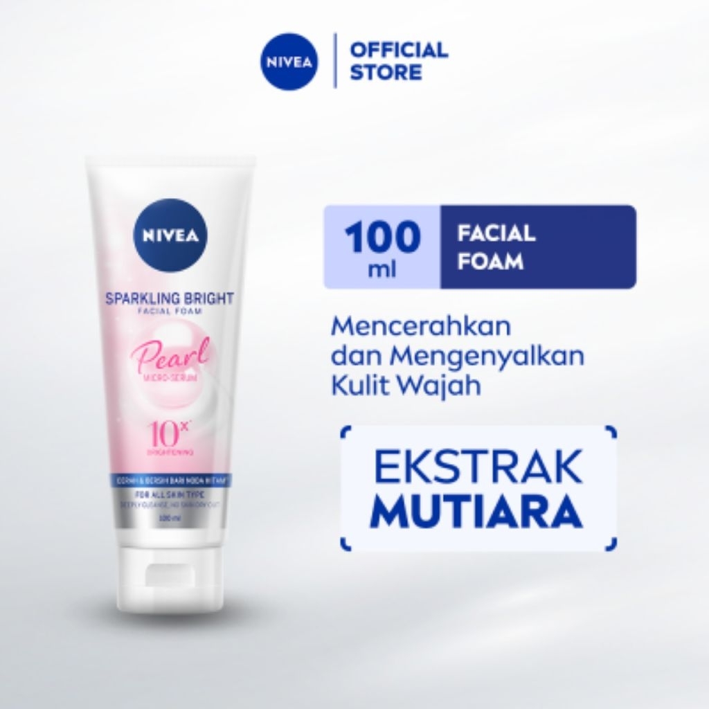 ❤️RR❤️NIVEA Sparkling Bright Whitening Facial Foam 100Ml