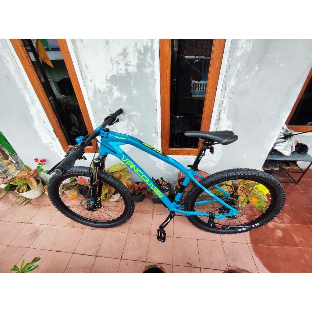 sepeda mtb police vancouver y10 matt blue second like new upgrade