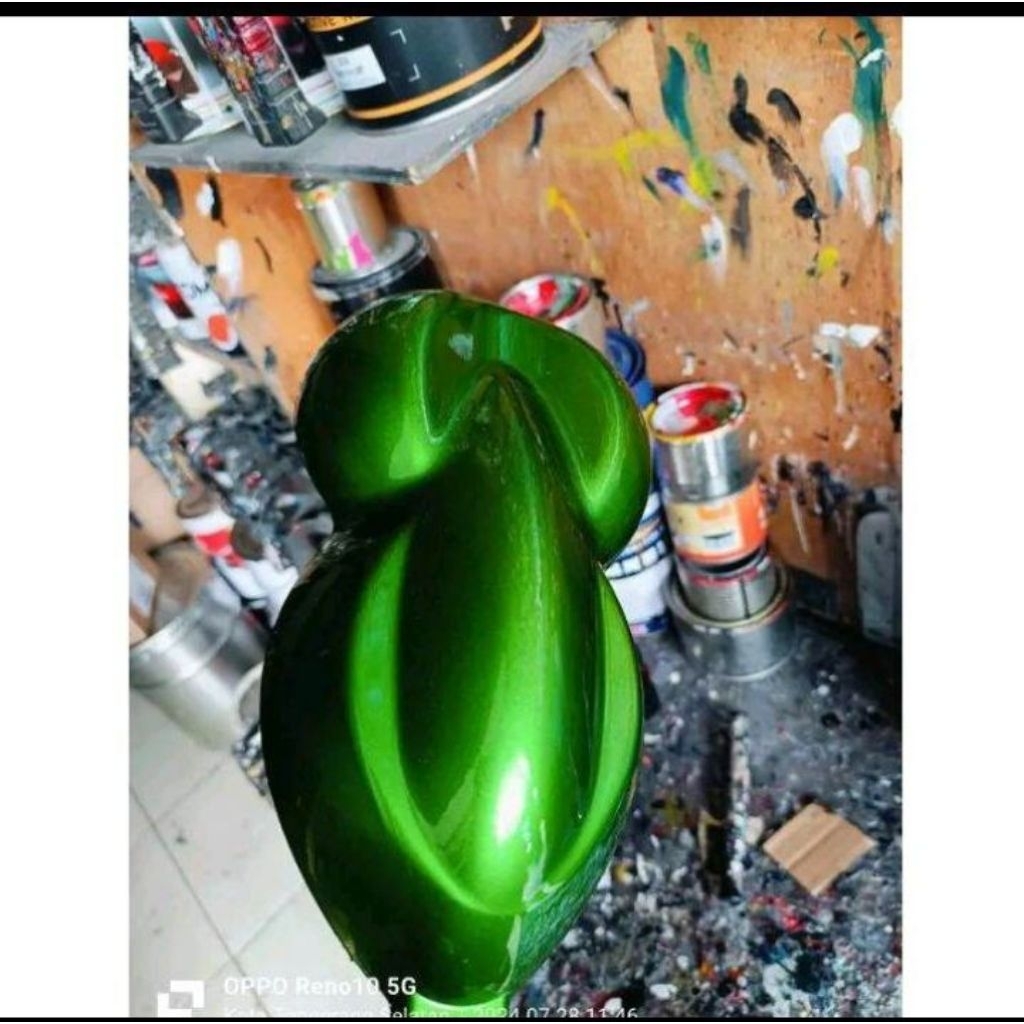 Cat Candytone Green Cat Hijau candy tone Pu + Free Dasar Silver Metalic