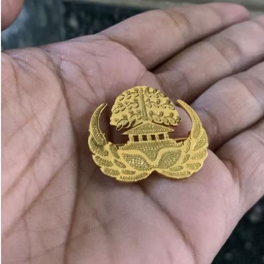 [Beli 1 bonus 1 Cincin] pin korpri lencana korpri premium lapis emas