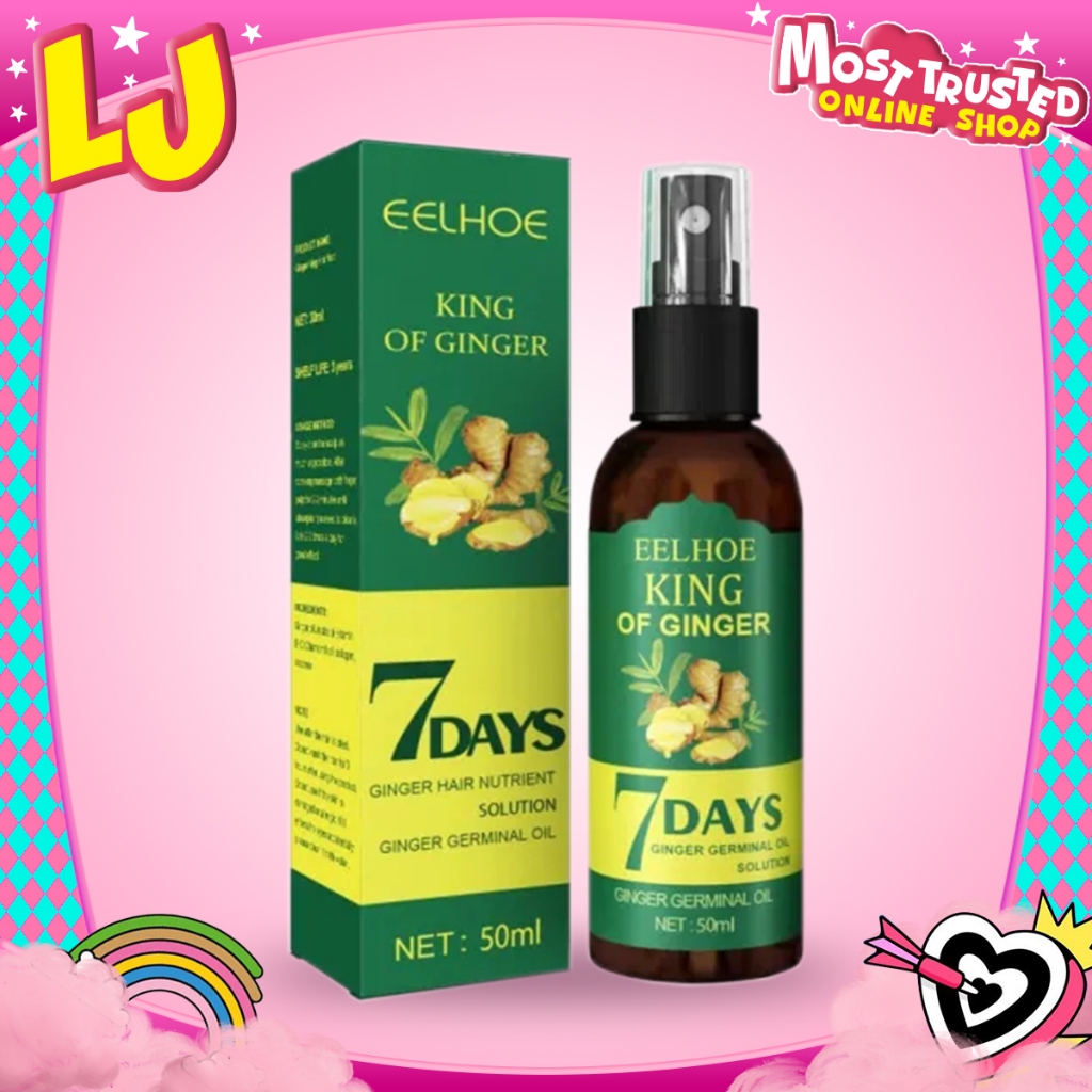 EELHOE Ginger Hair Growth Spray, Fast Hair Growth, Thickening and Regeneration Ginger Essential Oil