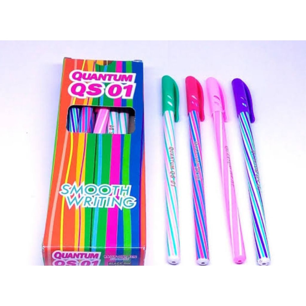 

[ 1 PAK ] Pulpen Bolpen Pen Quantum QS 01 Isi 12