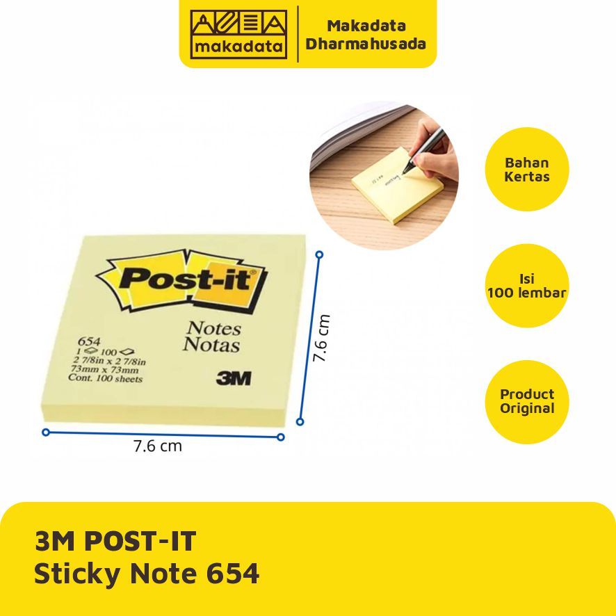 

NOTES | STICKY NOTE | 3M POST IT 654 (1 WARNA)