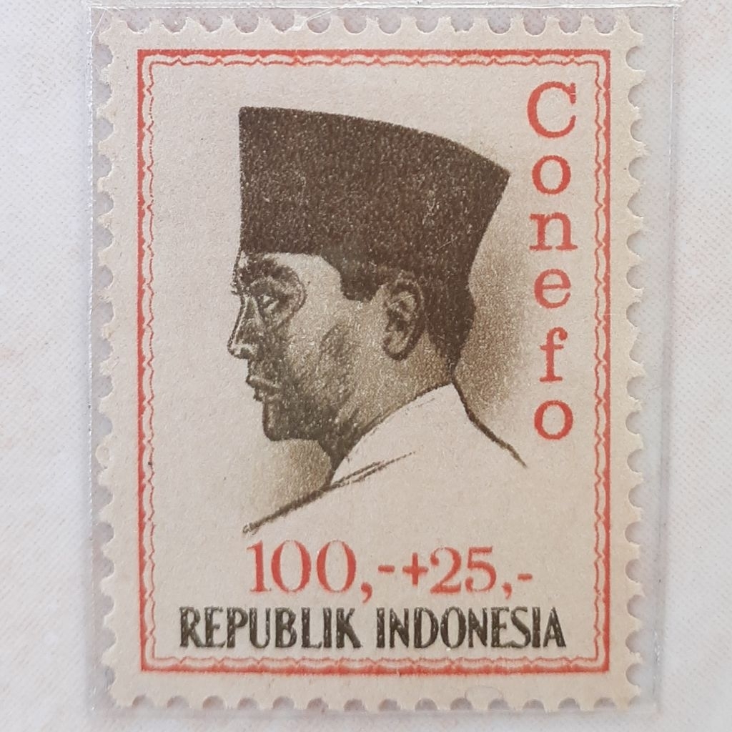 

(ID2) Perangko Indonesia Presiden Soekarno Conefo Tahun 1965 Rp 100+25