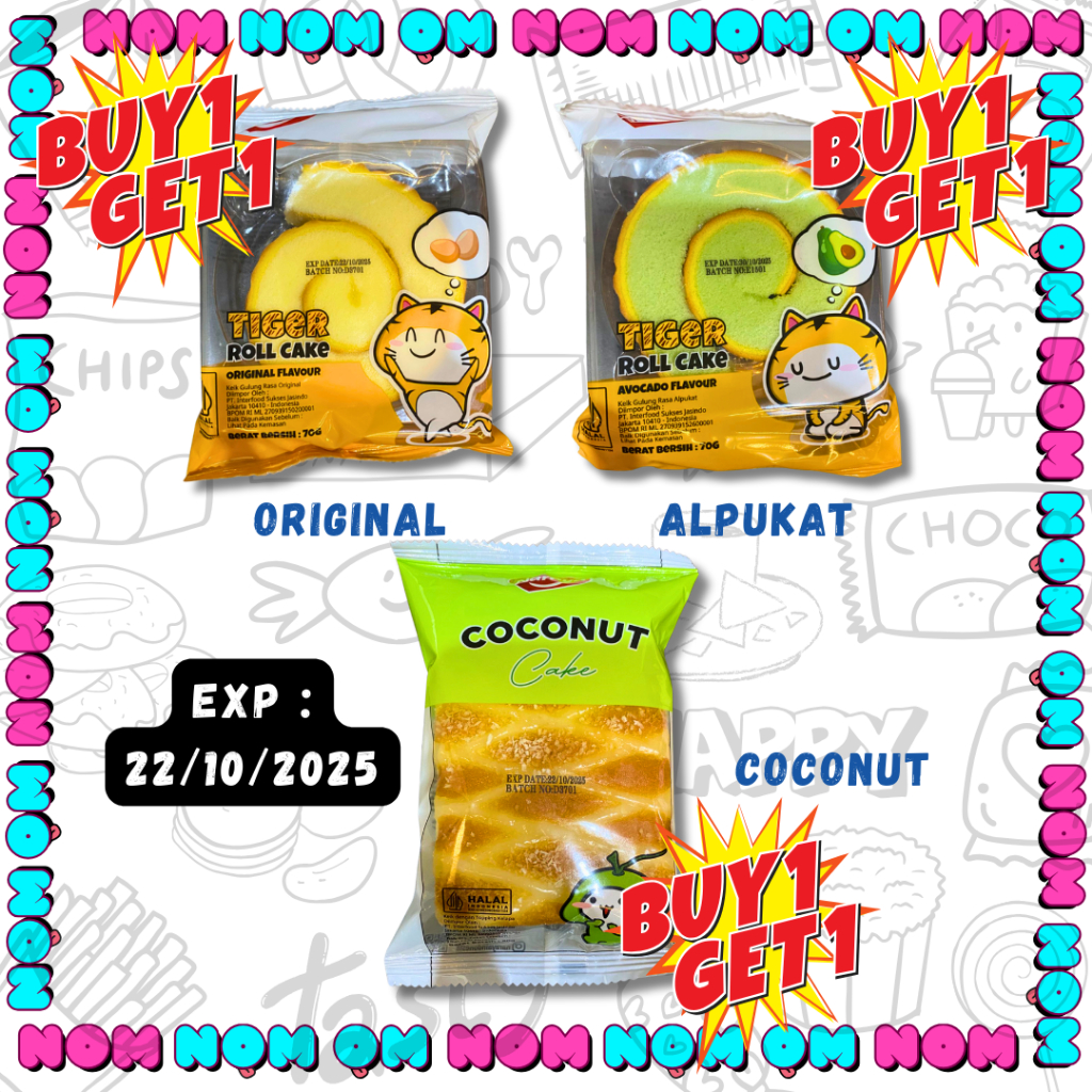 

[B1G1] Naraya Tiger Roll Cake Avocado Coconut Original